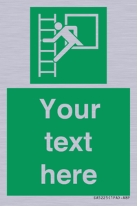 Custom Emergency Escape Ladder Sign